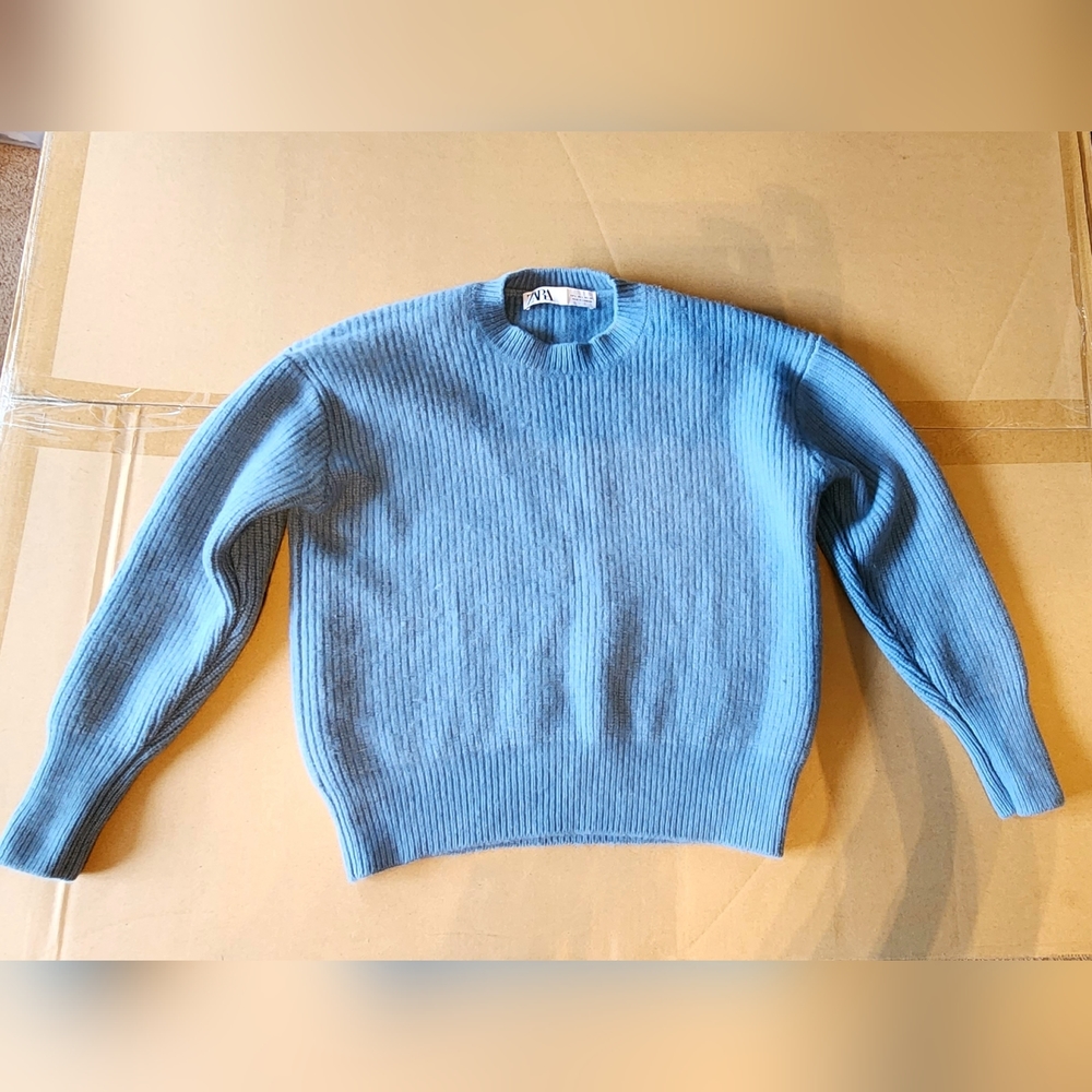 ZARA Sweater, Dusty Teal, Large